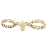 Women's Ring 3Pc - Off White, Women, Finger Rings, Chase Value, Chase Value