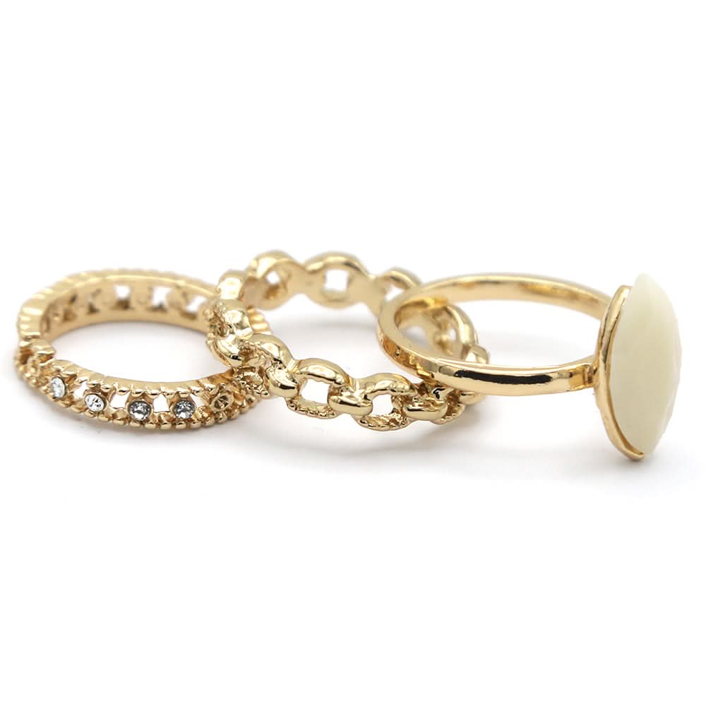 Women's Ring 3Pc - Off White, Women, Finger Rings, Chase Value, Chase Value