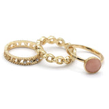 Women's Ring 3Pc - Peach, Women, Finger Rings, Chase Value, Chase Value