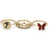 Women's Ring 3Pc - Red, Women, Finger Rings, Chase Value, Chase Value