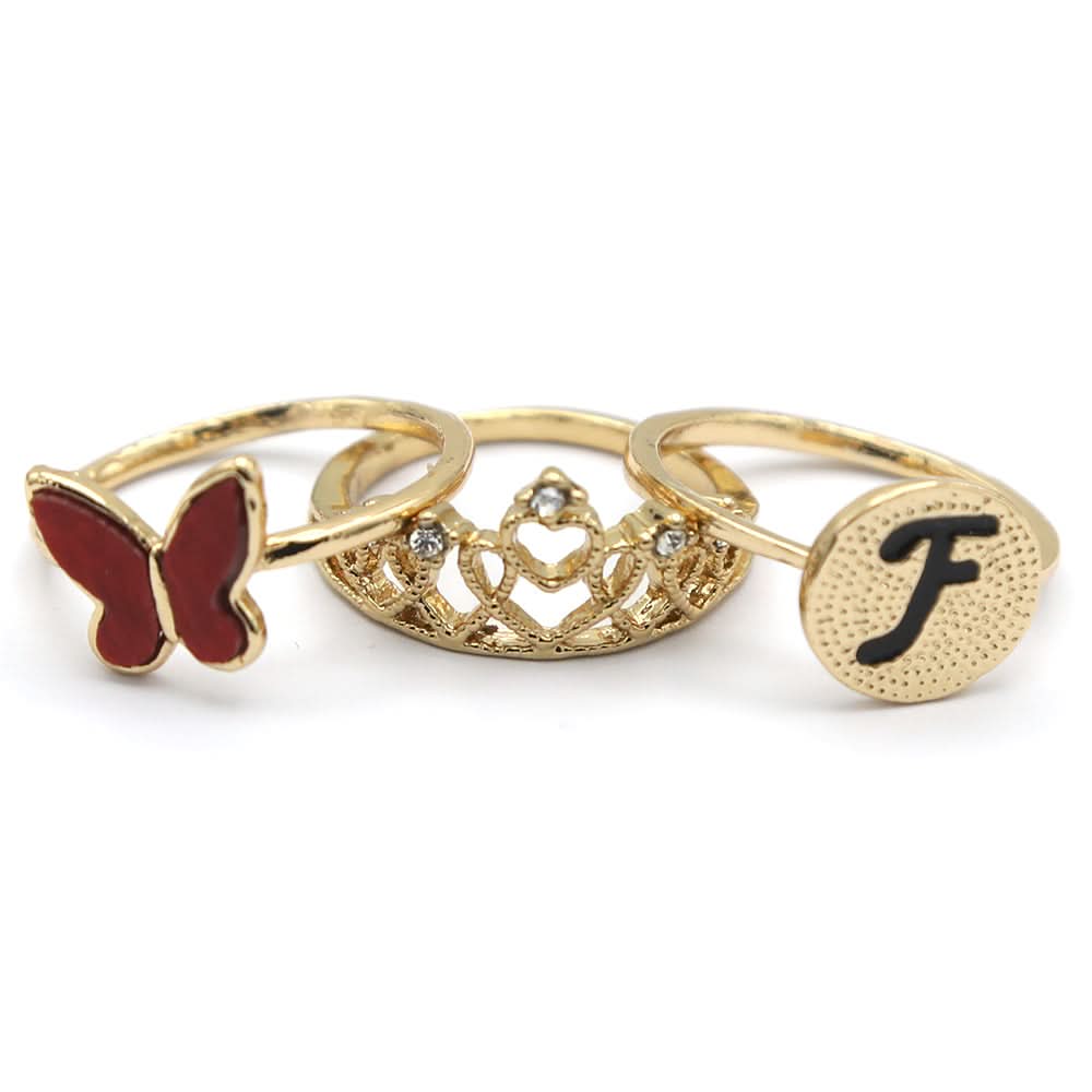 Women's Ring 3Pc - Red, Women, Finger Rings, Chase Value, Chase Value