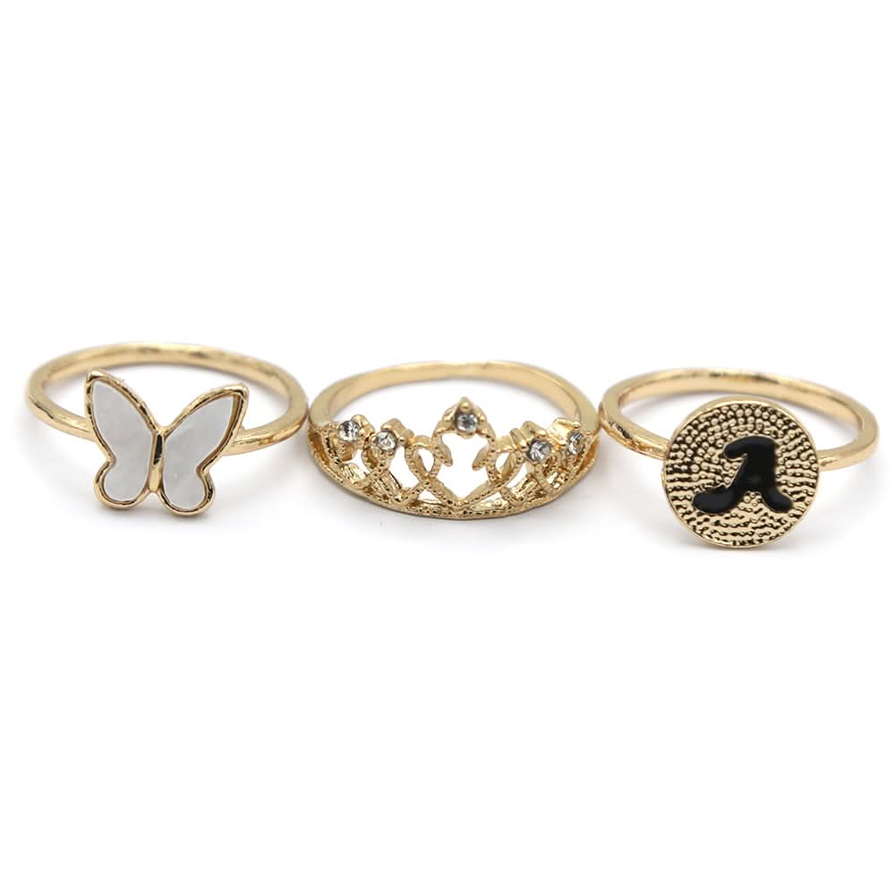 Women's Ring 3Pc - White, Women, Finger Rings, Chase Value, Chase Value