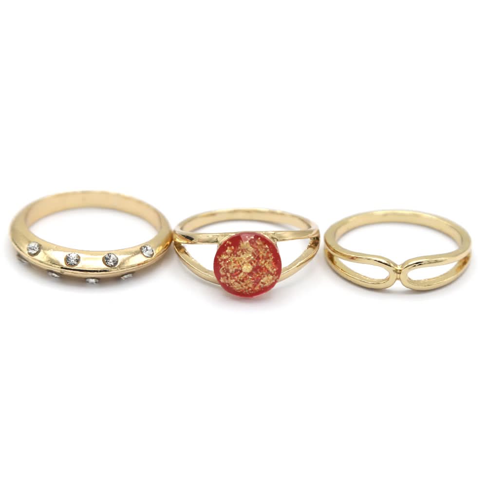 Women's Ring 3Pc - Red, Women, Finger Rings, Chase Value, Chase Value