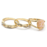 Women's Ring 3Pc - Peach, Women, Finger Rings, Chase Value, Chase Value