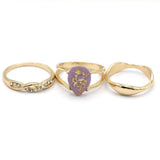 Women's Ring 3Pc - Purple, Women, Finger Rings, Chase Value, Chase Value