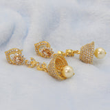 Women's American Diamond Fancy Jhumki - Golden, Women, Earrings & Tops, Chase Value, Chase Value