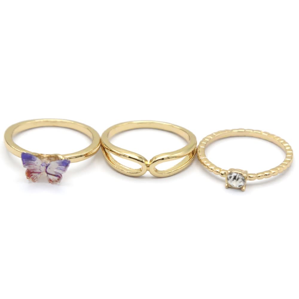 Women's Ring 3Pc - Multi, Women, Finger Rings, Chase Value, Chase Value