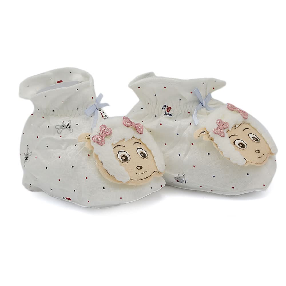 Newborn Booties Junior - White, Kids, New Born Shoes And Socks, Chase Value, Chase Value