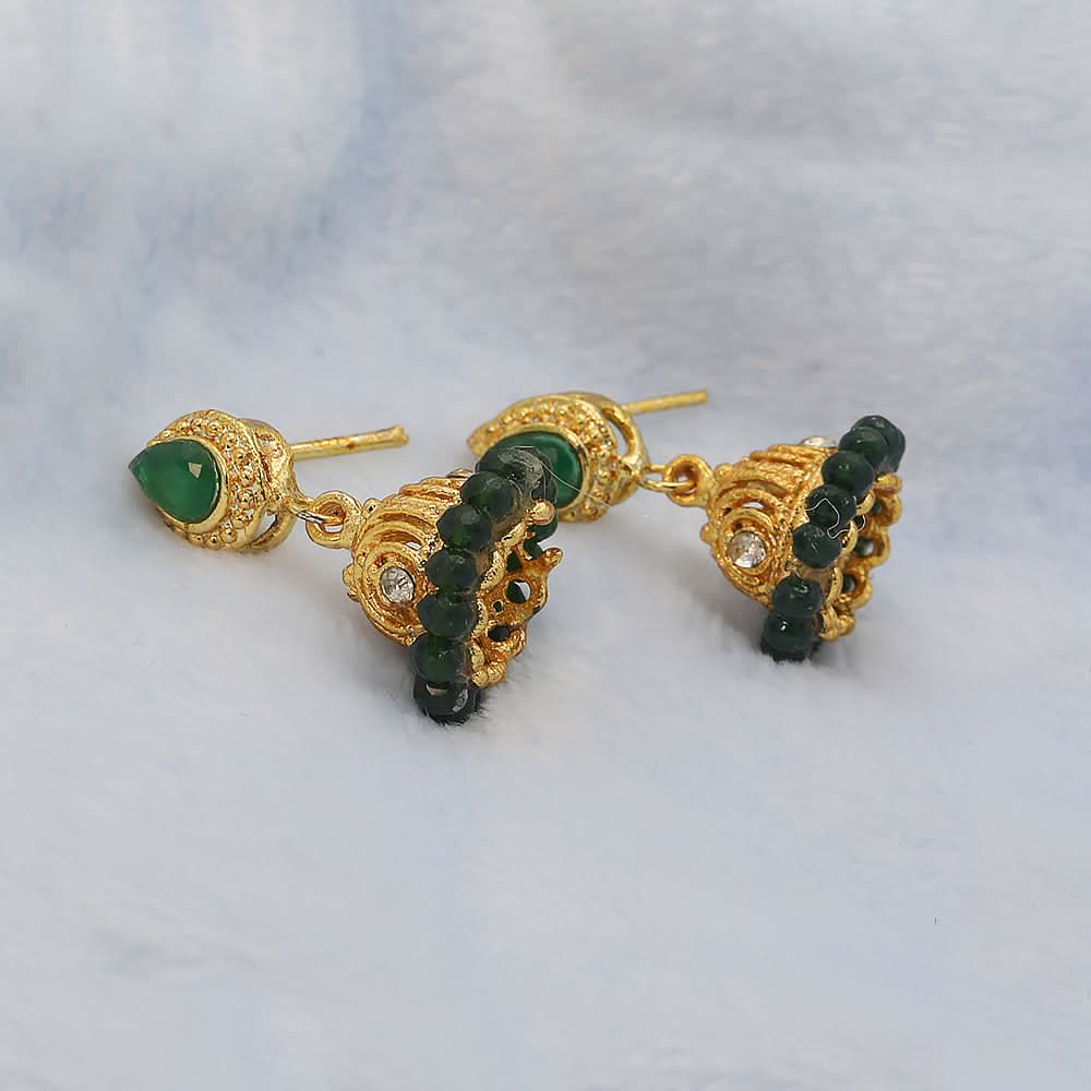 Women's Zarcon Tops Jhumki - Green, Women, Earrings & Tops, Chase Value, Chase Value