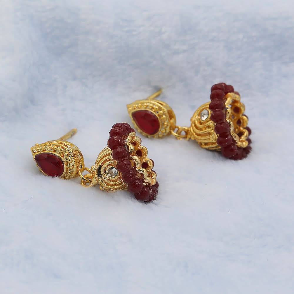 Women's Zarcon Tops Jhumki - Red, Women, Earrings & Tops, Chase Value, Chase Value