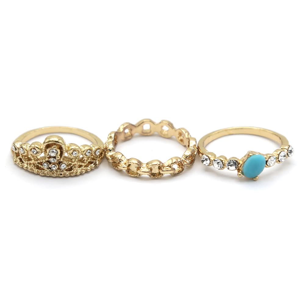 Women's Ring 3Pc - Blue, Women, Finger Rings, Chase Value, Chase Value