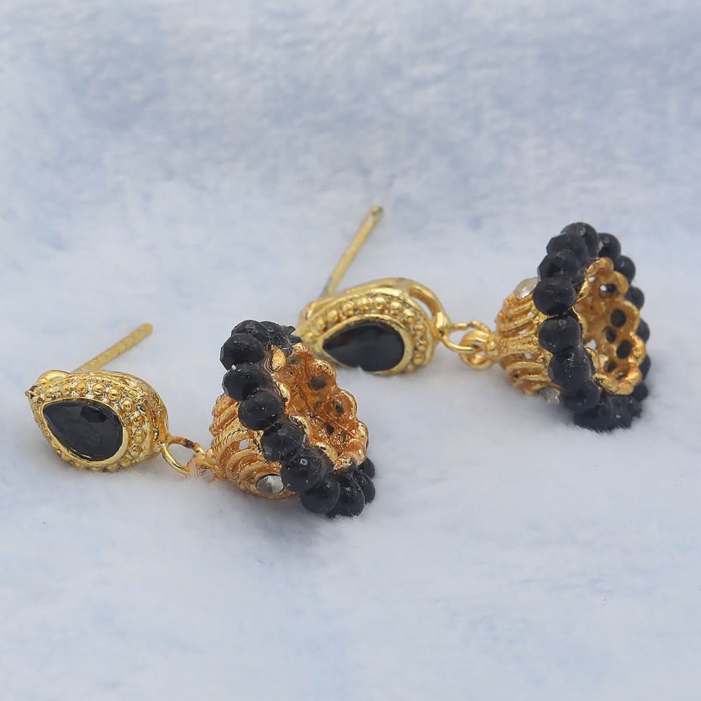 Women's Zarcon Tops Jhumki - Black, Women, Earrings & Tops, Chase Value, Chase Value