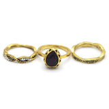 Women's Ring 3Pc - Purple, Women, Finger Rings, Chase Value, Chase Value