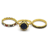 Women's Ring 3Pc - Navy Blue, Women, Finger Rings, Chase Value, Chase Value