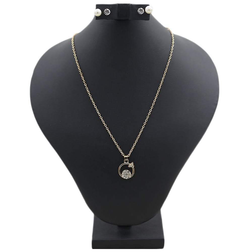 Women's Locket Set With Two Rings - Golden, Women, Chains & Lockets, Chase Value, Chase Value