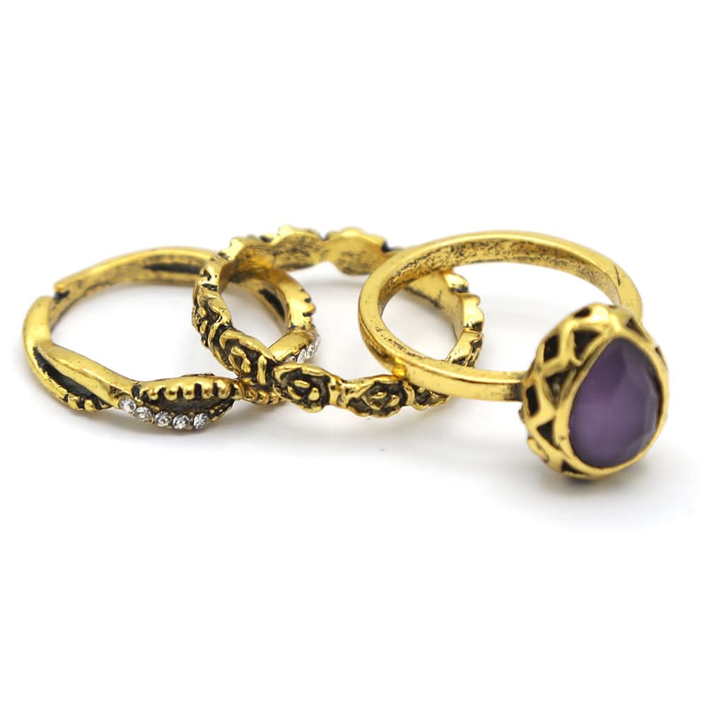 Women's Ring 3Pc - Light Purple, Women, Finger Rings, Chase Value, Chase Value