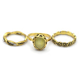 Women's Ring 3Pc - Yellow, Women, Finger Rings, Chase Value, Chase Value