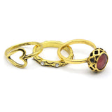 Women's Ring 3Pc - Peach, Women, Finger Rings, Chase Value, Chase Value