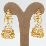 Women's Choki Jhumki 4X4 - Golden & Copper, Women, Earrings & Tops, Chase Value, Chase Value