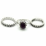 Women's Ring 3Pc - Purple, Women, Finger Rings, Chase Value, Chase Value