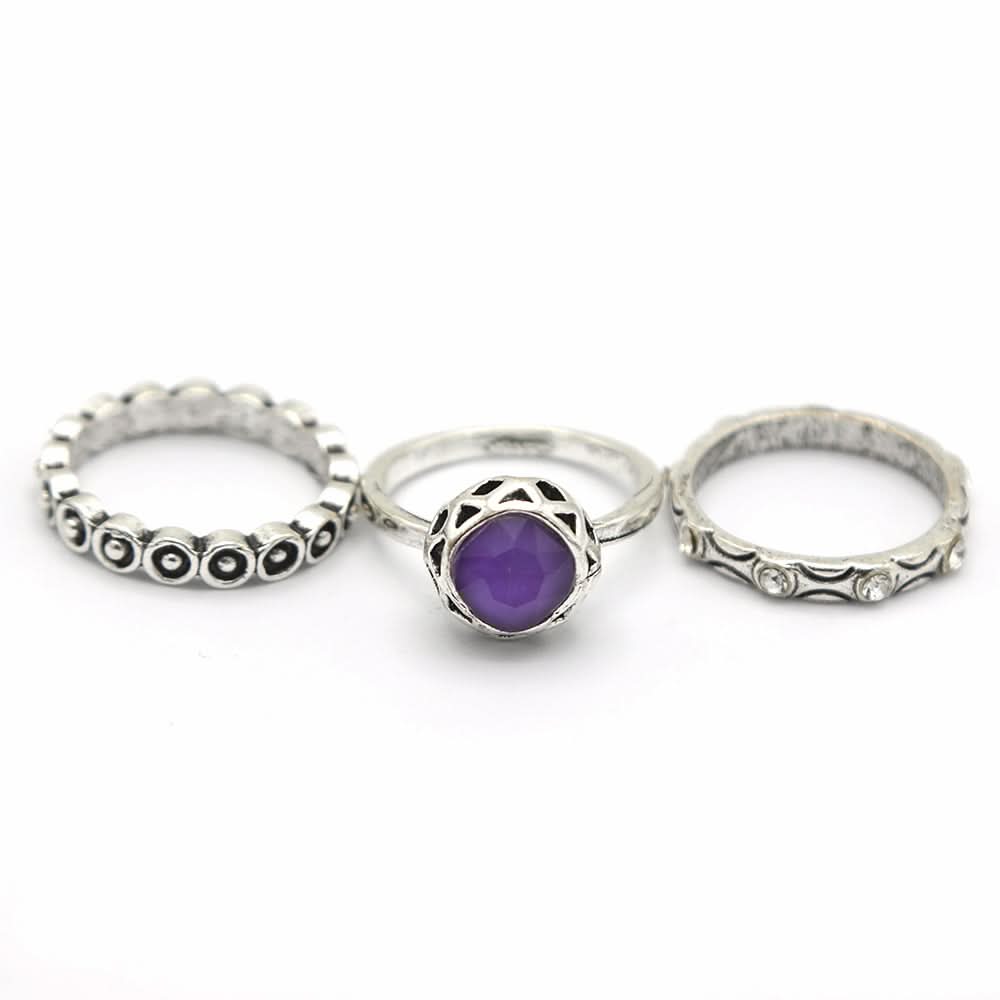 Women's Ring 3Pc - Light Purple, Women, Finger Rings, Chase Value, Chase Value