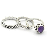 Women's Ring 3Pc - Light Purple, Women, Finger Rings, Chase Value, Chase Value