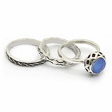 Women's Ring 3Pc - Blue, Women, Finger Rings, Chase Value, Chase Value