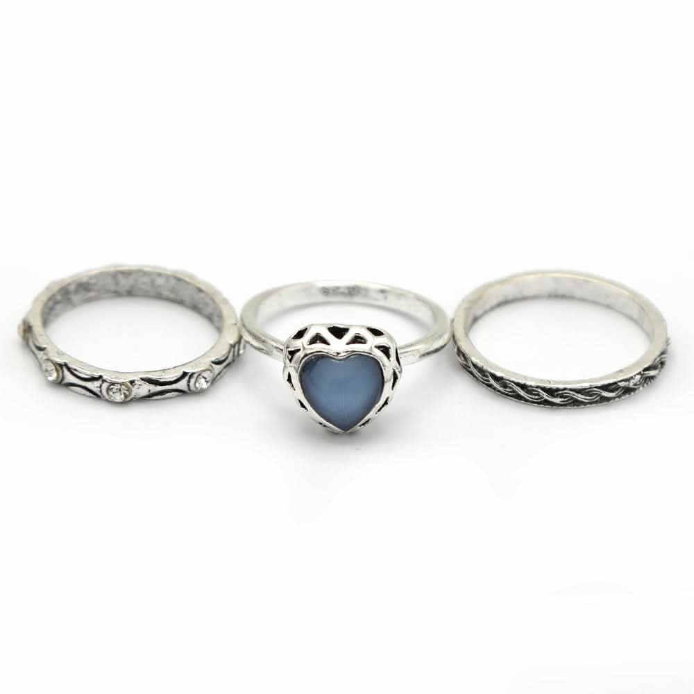 Women's Ring 3Pc - Grey, Women, Finger Rings, Chase Value, Chase Value
