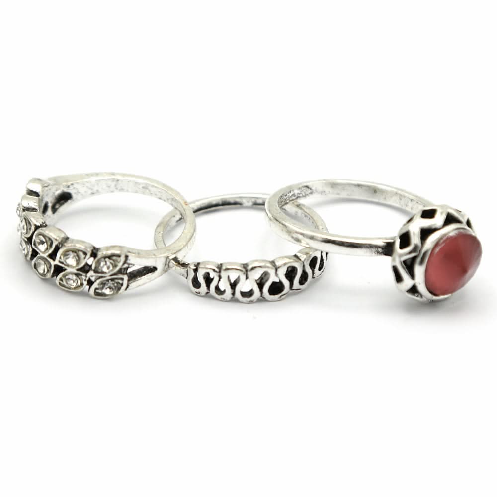 Women's Ring 3Pc - Peach, Women, Finger Rings, Chase Value, Chase Value