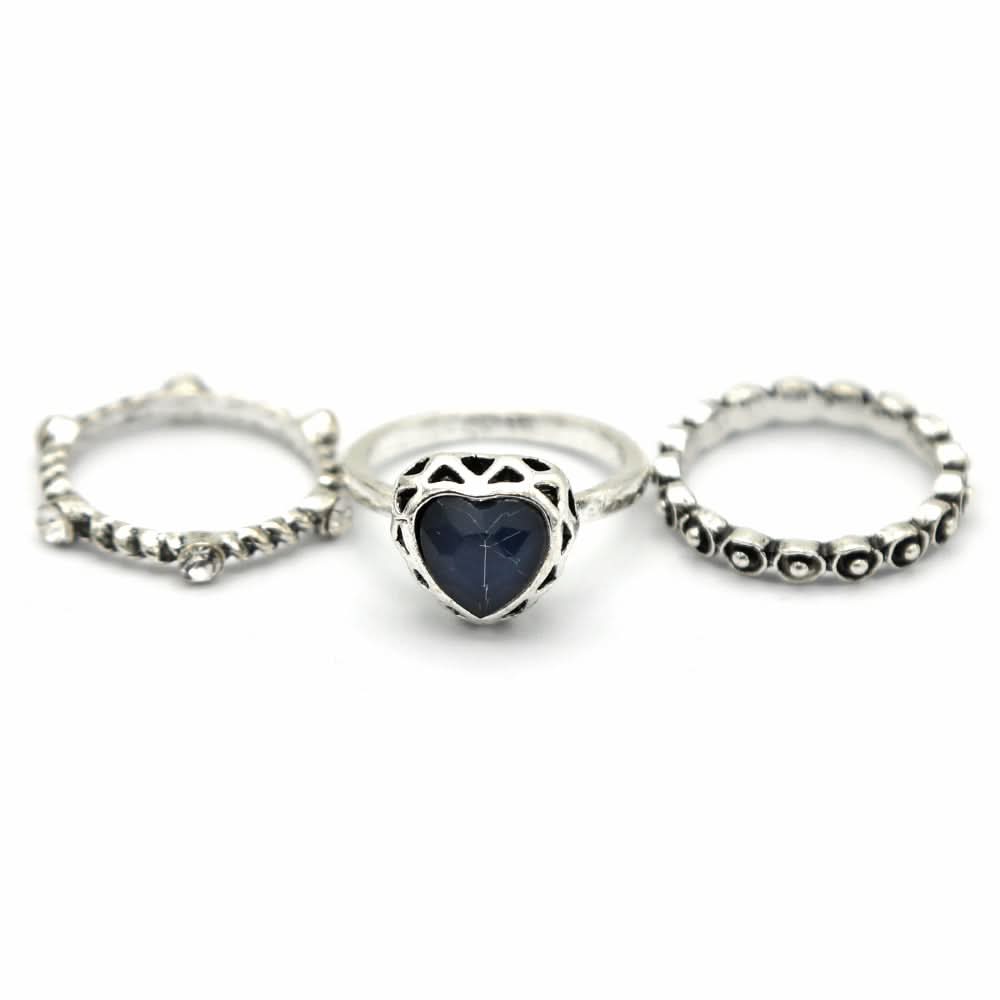 Women's Ring 3Pc - Navy Blue, Women, Finger Rings, Chase Value, Chase Value