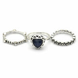 Women's Ring 3Pc - Navy Blue, Women, Finger Rings, Chase Value, Chase Value