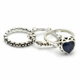 Women's Ring 3Pc - Navy Blue, Women, Finger Rings, Chase Value, Chase Value