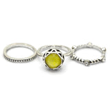 Women's Ring 3Pc - Yellow, Women, Finger Rings, Chase Value, Chase Value