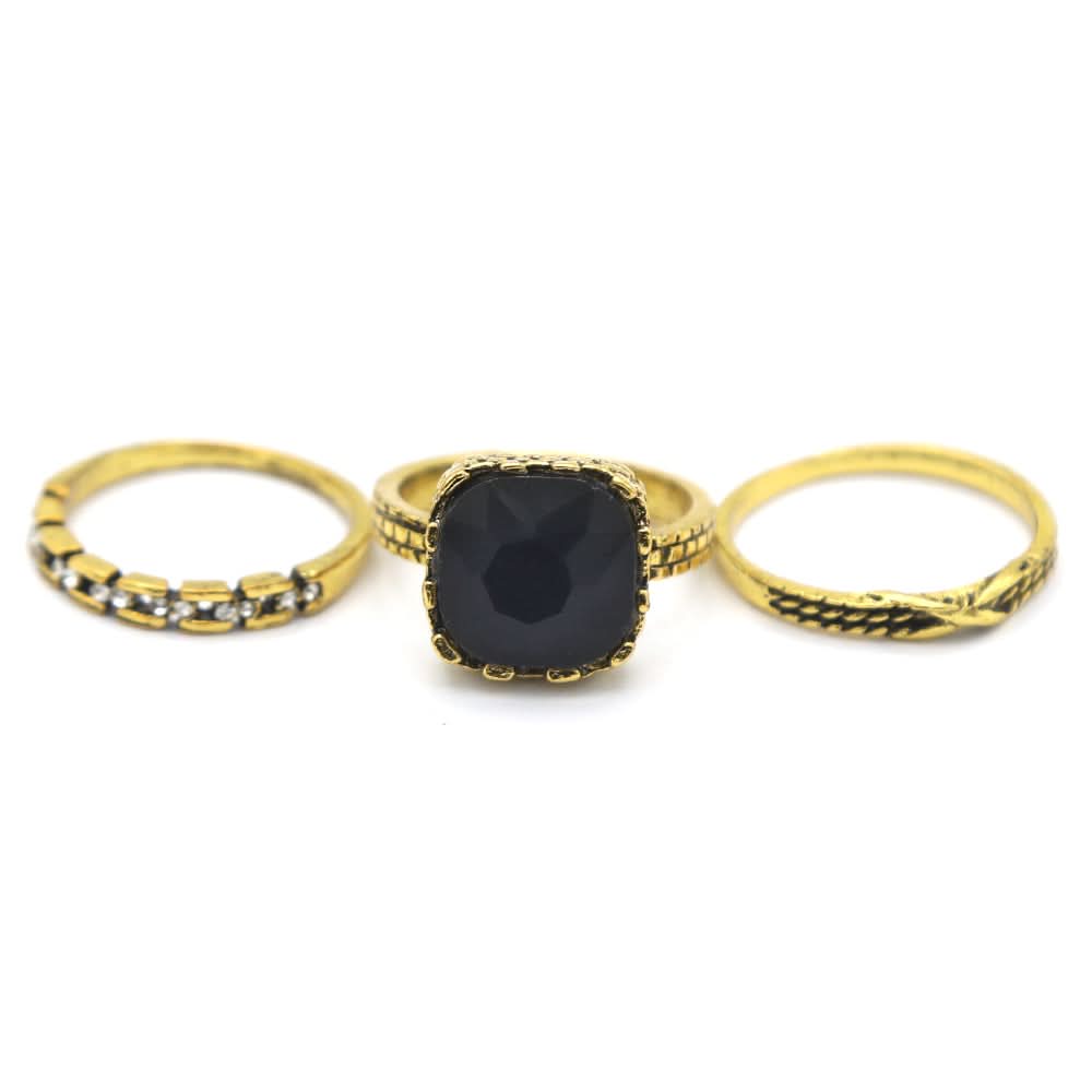 Women's Ring 3Pc - Navy Blue, Women, Finger Rings, Chase Value, Chase Value