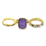 Women's Ring 3Pc - Purple, Women, Finger Rings, Chase Value, Chase Value