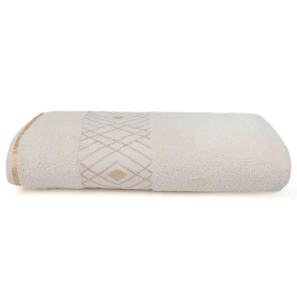 Bath Towel Greek Border - Off White, Home & Lifestyle, Bath Towels, Chase Value, Chase Value