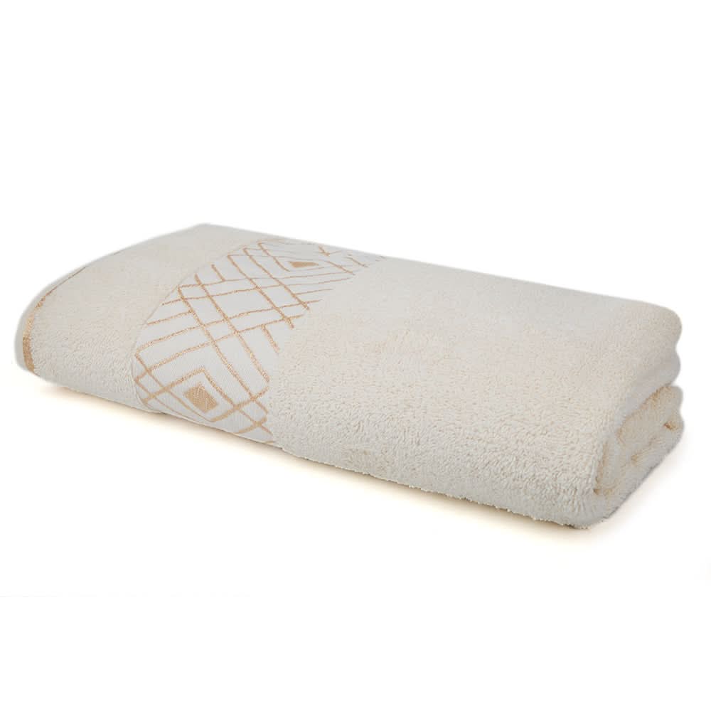 Bath Towel Greek Border - Off White, Home & Lifestyle, Bath Towels, Chase Value, Chase Value