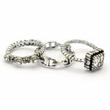 Women's Ring 3Pc - Silver, Women, Finger Rings, Chase Value, Chase Value