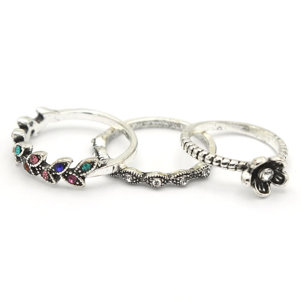 Women's Ring 3Pc - Silver, Women, Finger Rings, Chase Value, Chase Value