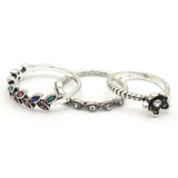Women's Ring 3Pc - Silver, Women, Finger Rings, Chase Value, Chase Value