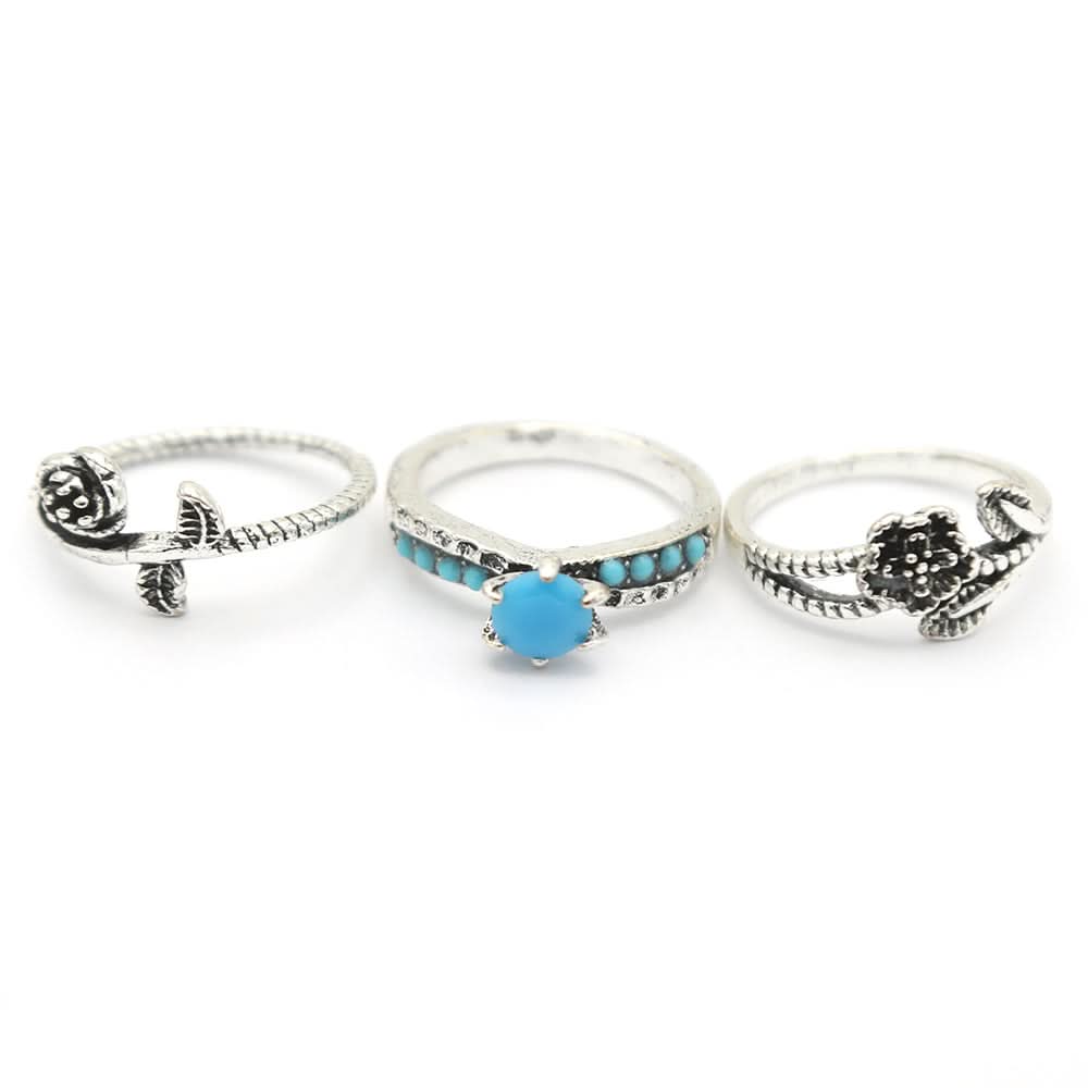 Women's Ring 3Pc - Blue, Women, Finger Rings, Chase Value, Chase Value