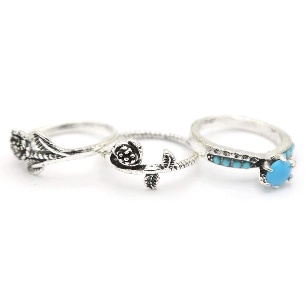 Women's Ring 3Pc - Blue, Women, Finger Rings, Chase Value, Chase Value