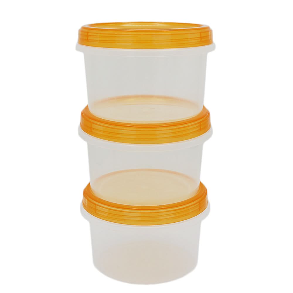 Fresh Food Keeper 3 Pcs Set - Medium - Orange, Home & Lifestyle, Storage Boxes, Chase Value, Chase Value
