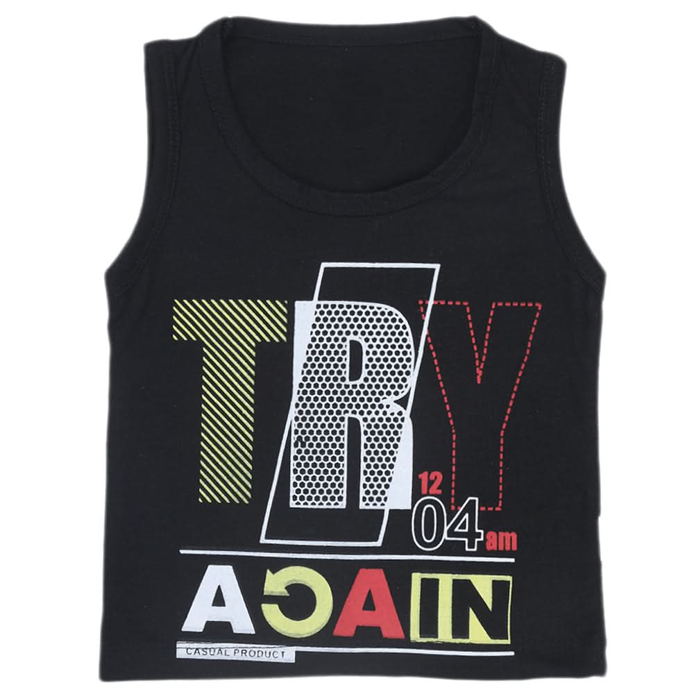 Boys Sando Shirt - Black, Kids, Boys Sando, Chase Value, Chase Value