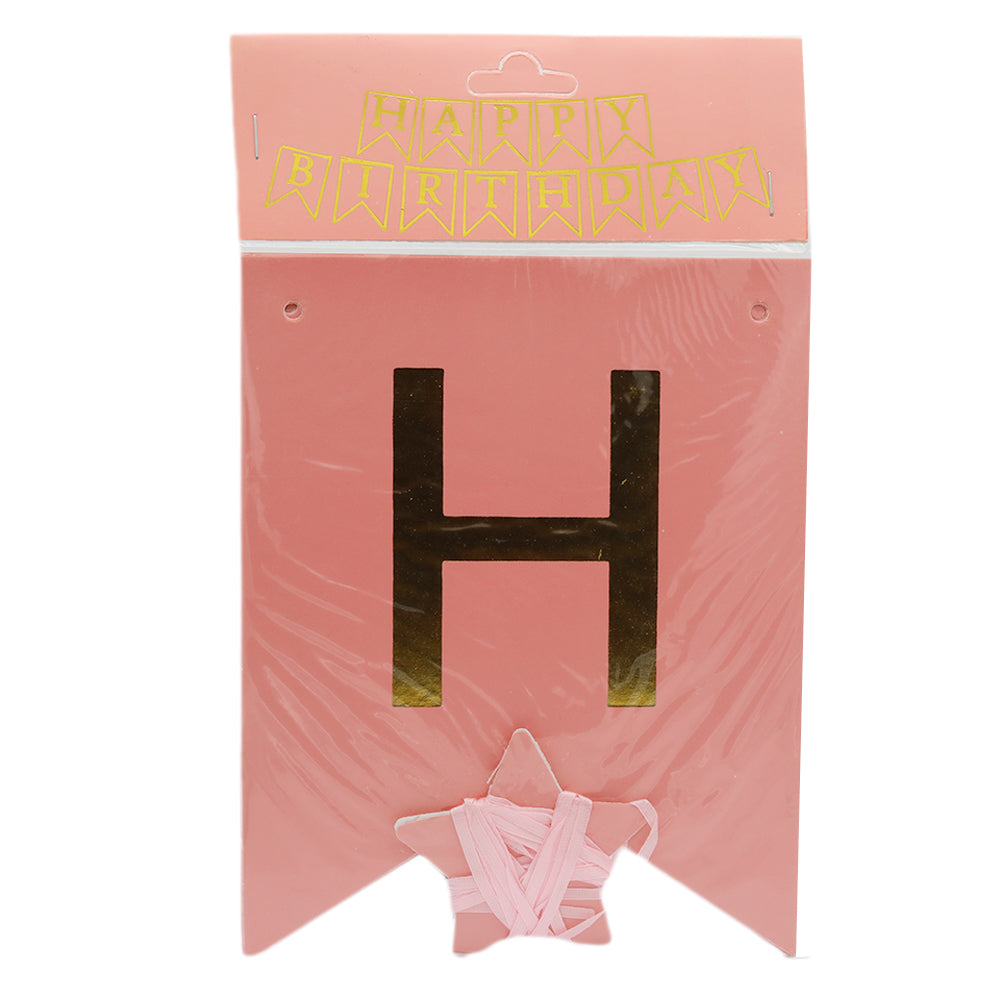 Happy Birthday Chain Letters Card - Pink, Home & Lifestyle, Decoration, Chase Value, Chase Value