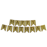 Happy Birthday Chain Letters Card - Golden, Home & Lifestyle, Decoration, Chase Value, Chase Value
