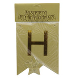 Happy Birthday Chain Letters Card - Golden, Home & Lifestyle, Decoration, Chase Value, Chase Value