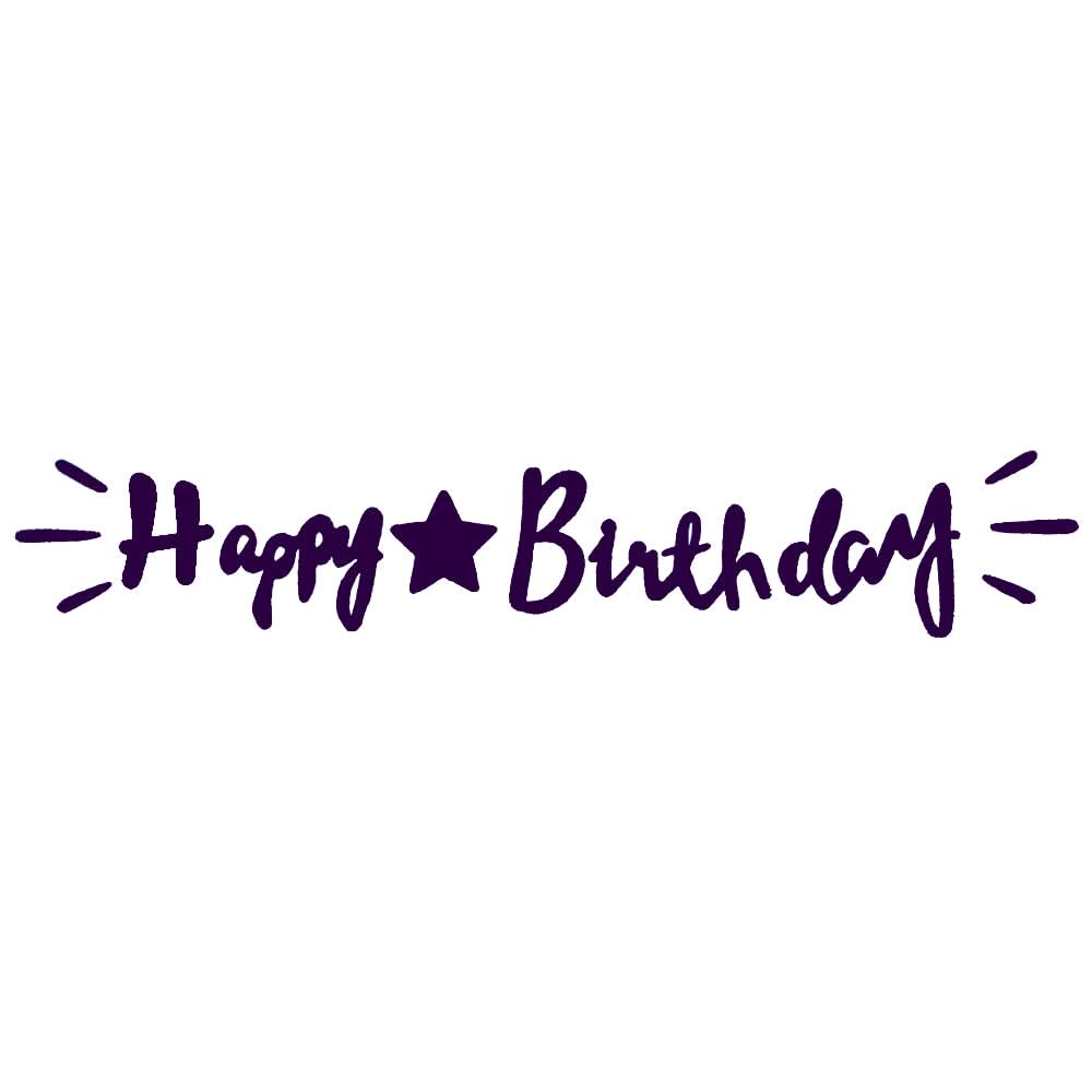 Happy Birthday Chain Joined Letters - Purple, Home & Lifestyle, Decoration, Chase Value, Chase Value