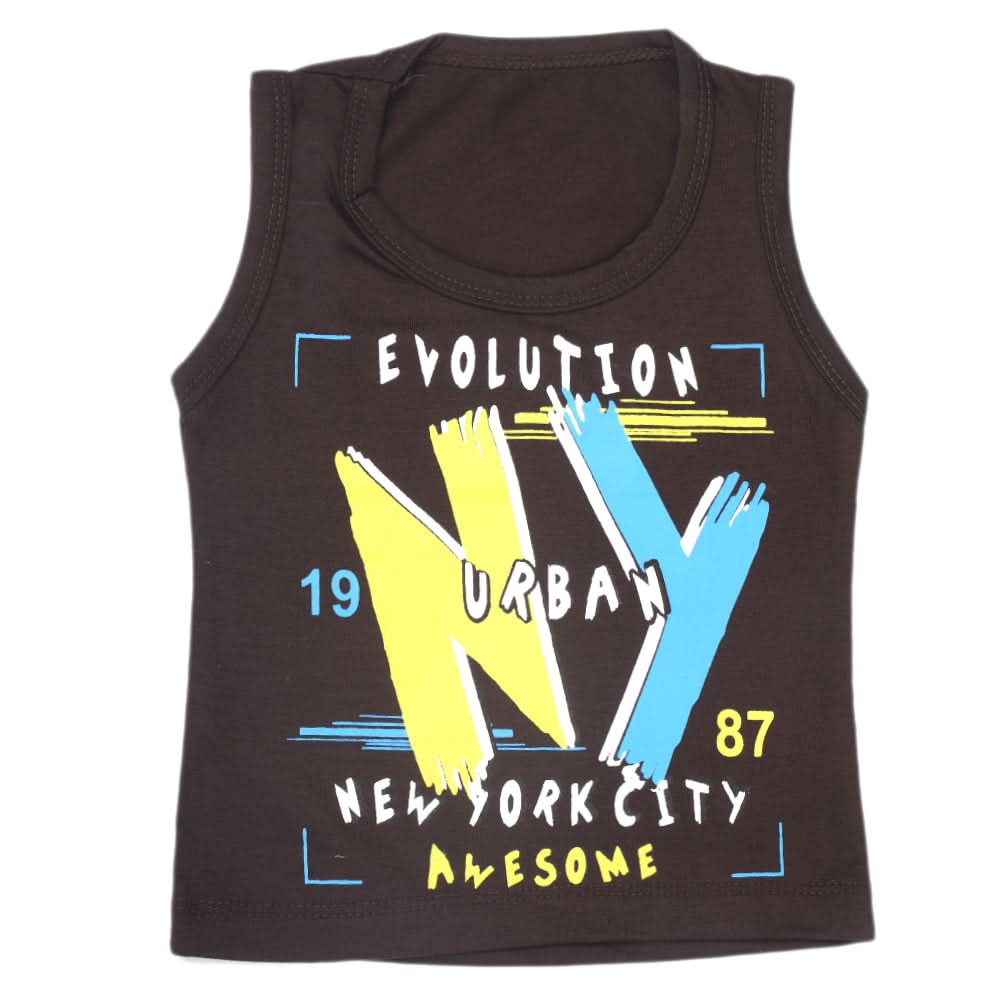 Boys Sando Shirt - Dark Brown, Kids, Boys Sando, Chase Value, Chase Value