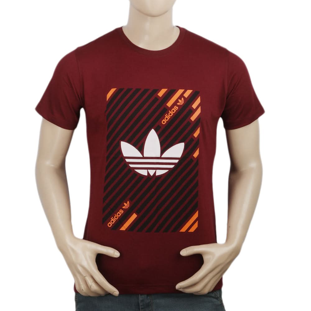 Men's Half Sleeves T-Shirt - Maroon, Men, T-Shirts And Polos, Chase Value, Chase Value